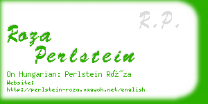 roza perlstein business card